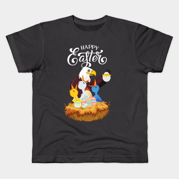 Easter Eagle Kids T-Shirt by DAZu